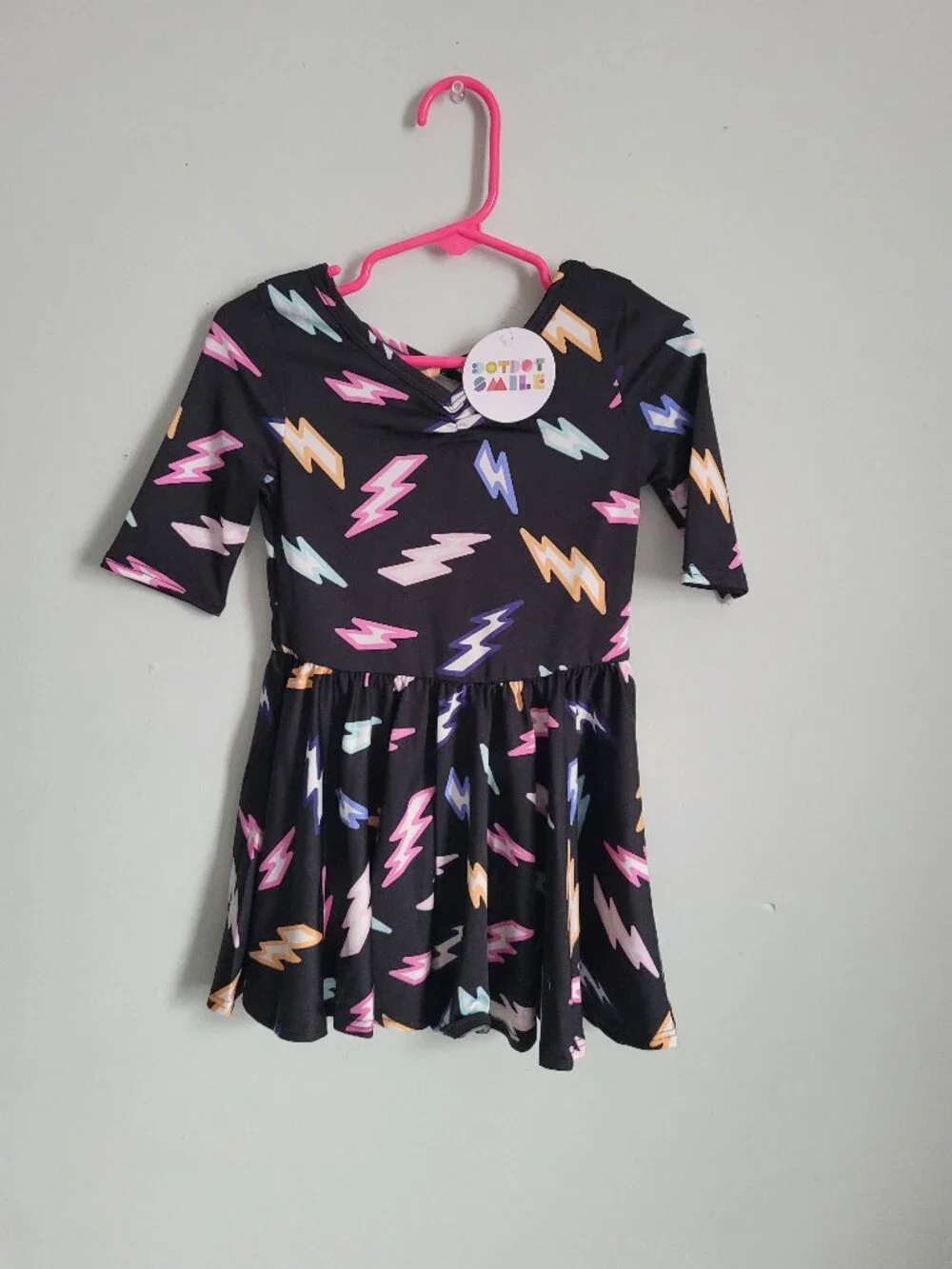 Dot Dot Smile Dress Girl's 2T Toddler Black Lightning Ballerina NWT